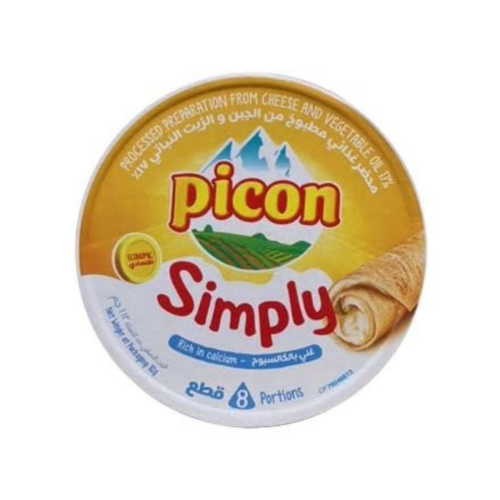 picon simply processed cheese 8 portions 112g